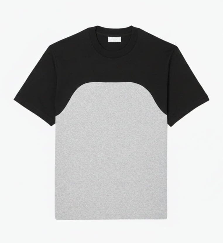 Cotton Jersey T-Shirt with Color-Block Design