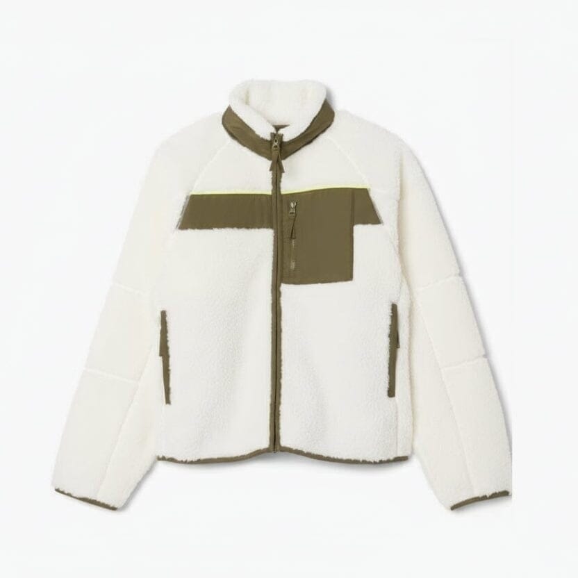 Color-Block Sherpa Fleece Jacket