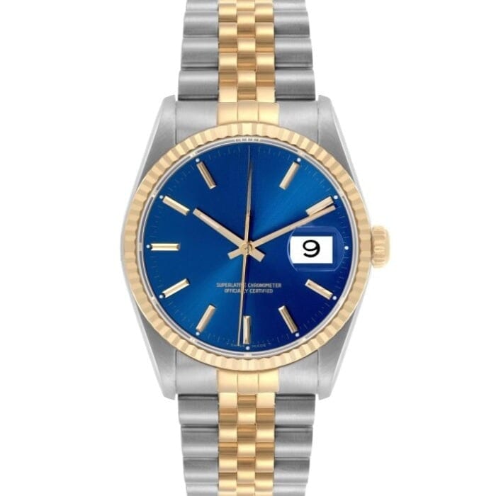 Datejust 16233 - Gold & Steel with Blue Dial, 36 mm