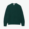 Thick Sweater Made of Combed Wool with a Round Neckline