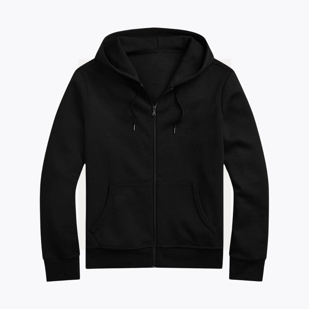Double-Knit Hooded Jacket with Zipper