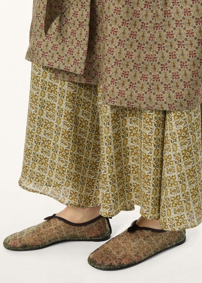 Floaty Women's Flat Loafers - Light Olive/Burnt Orange