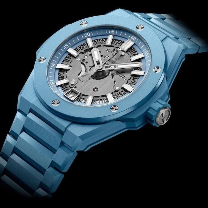 Integrated Time Only, Sky Blue Ceramic, 42 mm