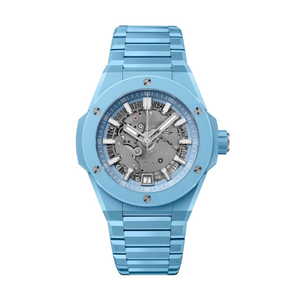 Integrated Time Only, Sky Blue Ceramic, 42 mm