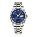 Luminous Steel 40mm Men's Wristwatch - Water-Resistant | Stainless Steel