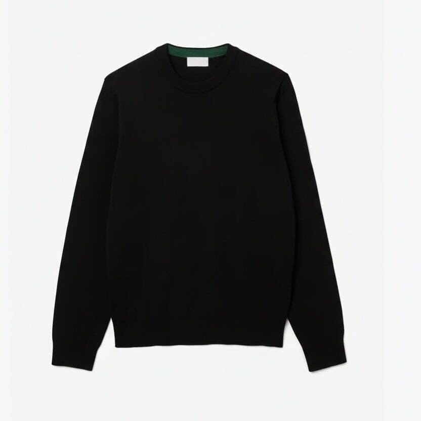 Merino Wool Sweater with a Round Neckline