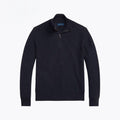 Mesh-Knit Cotton Sweater with a Quarter-Length Zipper