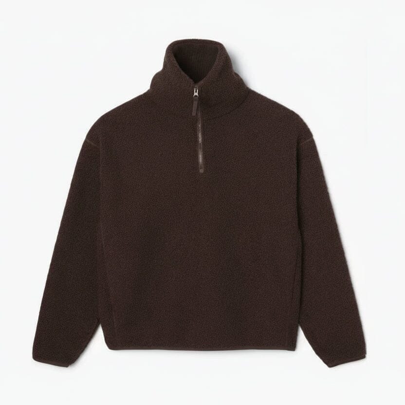 Polar Fleece Sweatshirt with a High-Zip Collar