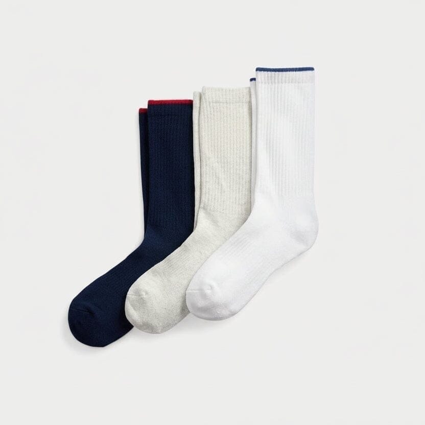 Polo Bear Logo Crew Socks, 3-Pack