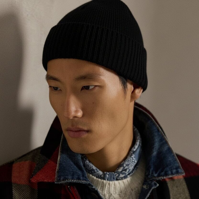 Polo Bear Ribbed Knit Beanie