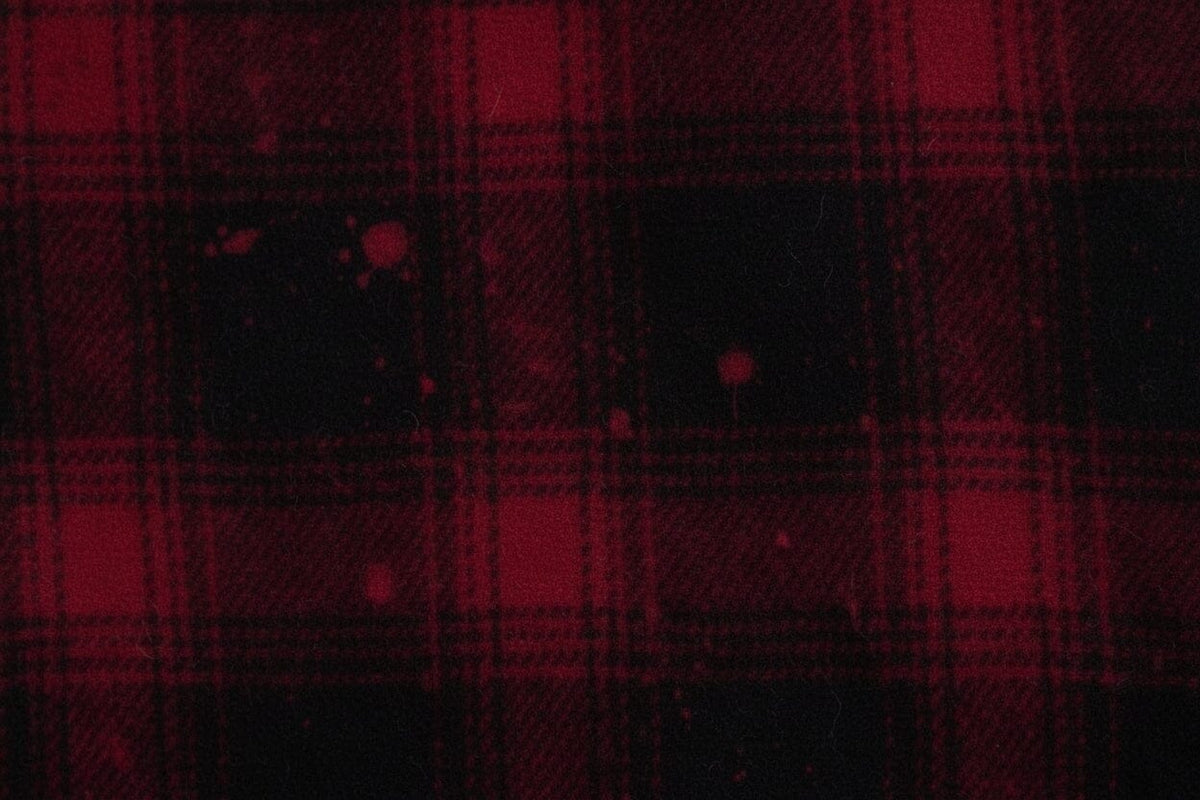 Polo Bear Wool Scarf with Checkered Pattern