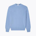 Combed Wool Sweater with a Round Neckline
