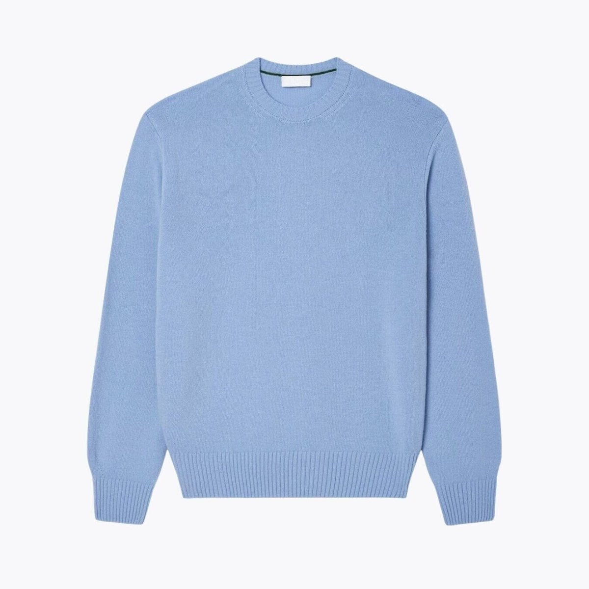 Combed Wool Sweater with a Round Neckline