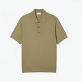 Ribbed Knit Sweater with a Polo Collar