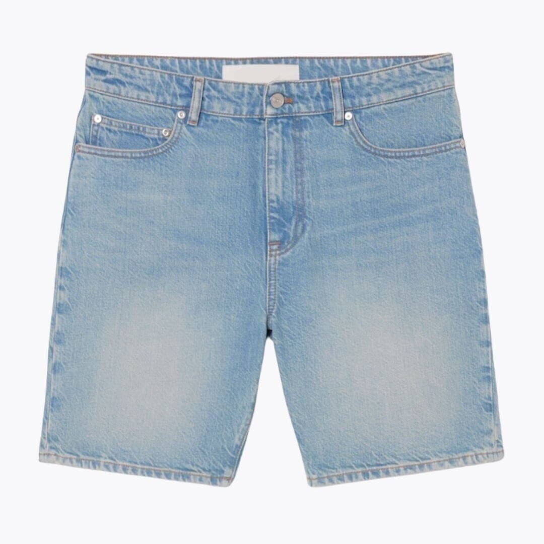 Straight-Fit Denim Bermuda Shorts for Men