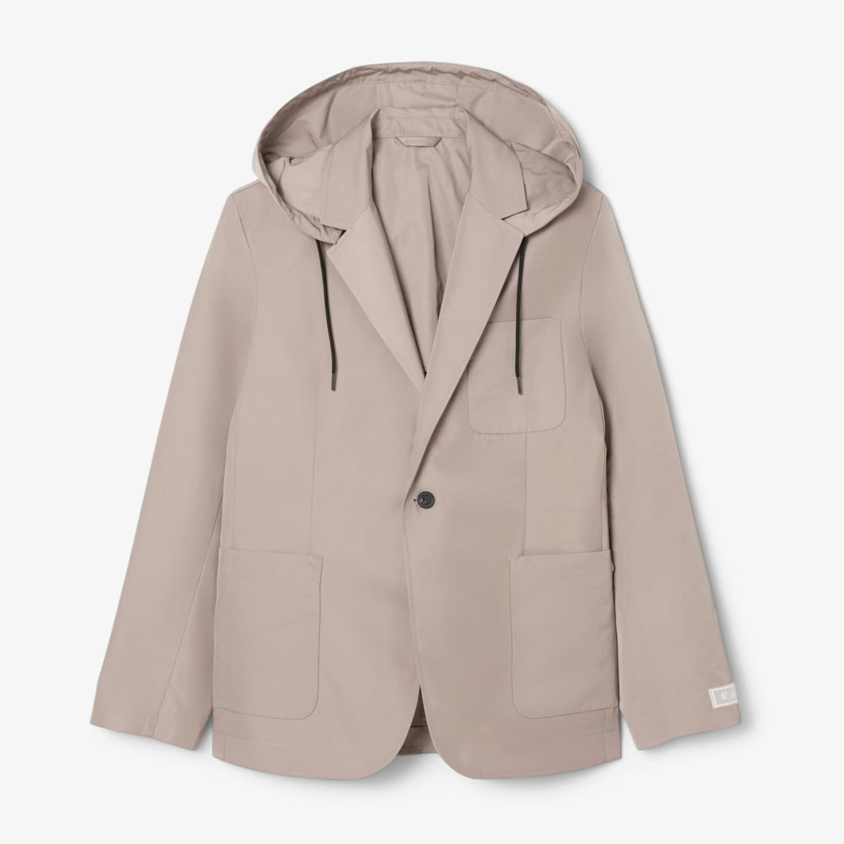 Hooded Twill Blazer