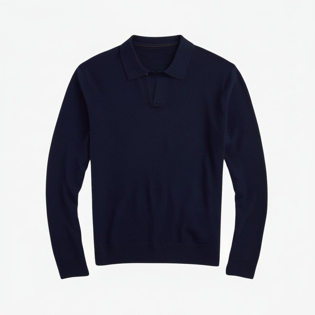 Wool Sweater with a Johnny Collar