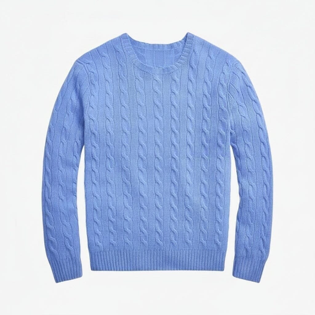 Cable-Knit Sweater Made of Wool and Cashmere